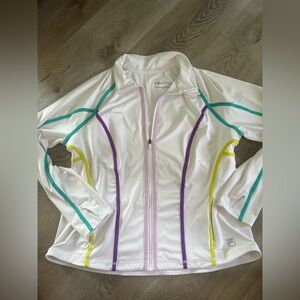 Fila Cream Jacket with Purple and Green Accents